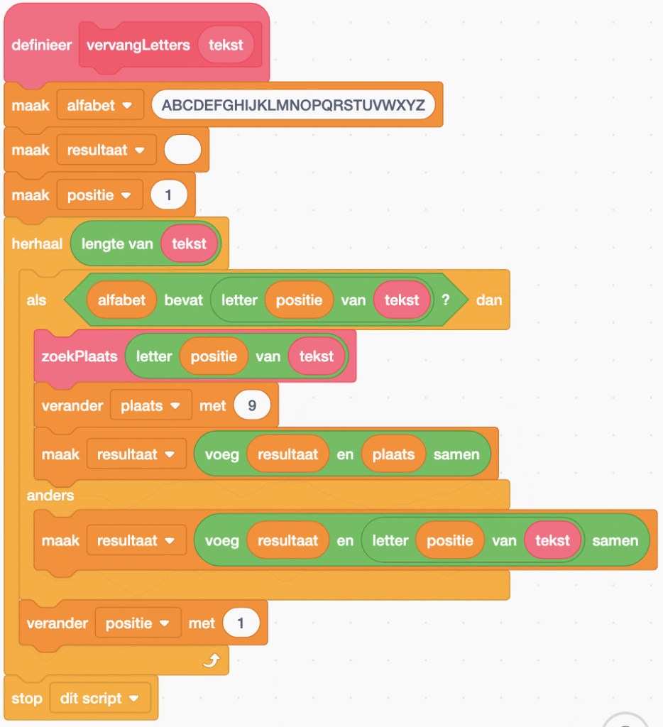 vervangLetters