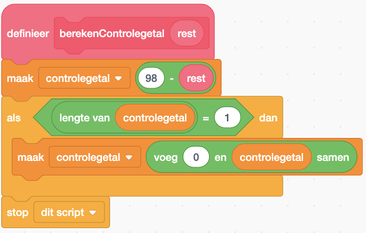 berekenControlegetal
